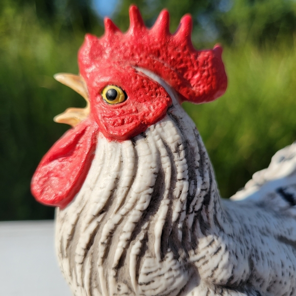 Lefton Vintage Rooster Figurine 03477 Handpainted ~ Taiwan ~Farmhouse ~ Cute! - Picture 6 of 16